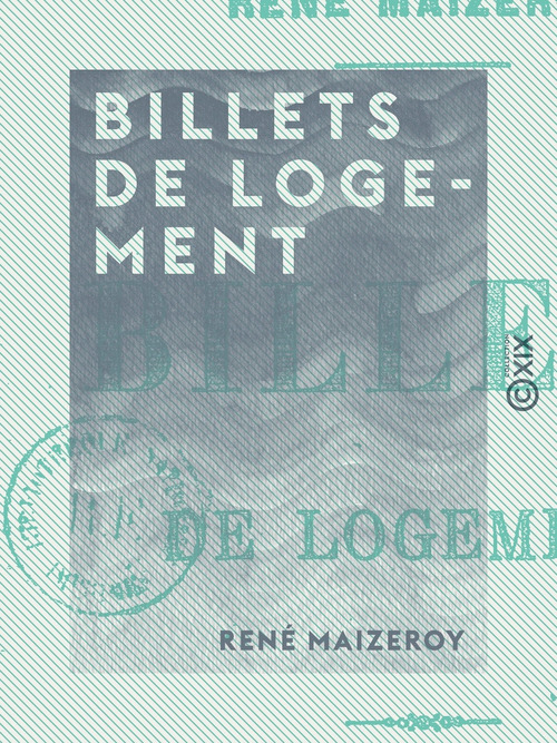 ebook cover of Billets de logement, by Rene Maizeroy