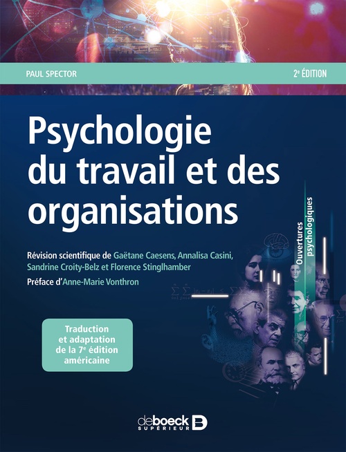 Couverture ebook de Psychologie du travail et des organisations, de Paul Spector