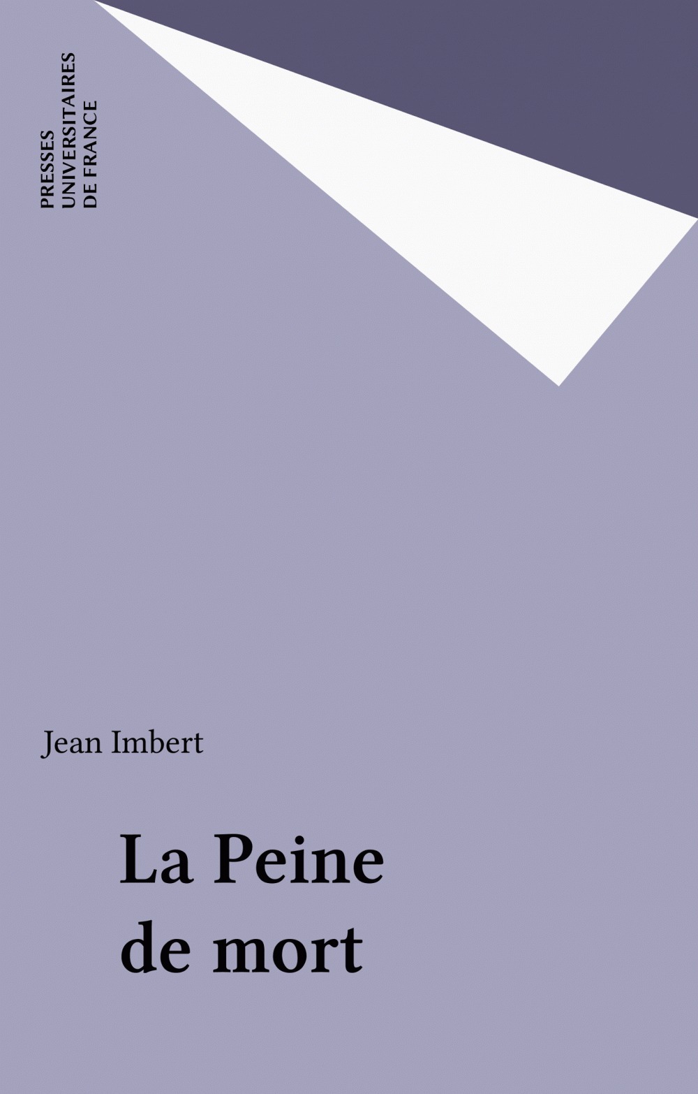Couverture ebook de La Peine de mort, de Jean Imbert