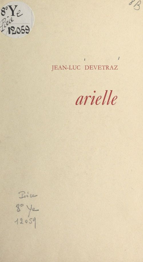 Couverture ebook de Arielle, de Jean-Luc Devetraz