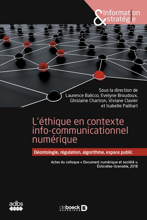 ebook cover of L'éthique en contexte info-communicationnel numérique, by Collectif