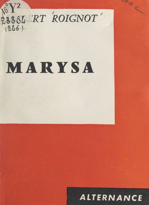 Couverture ebook de Marysa, de Hubert Roignot