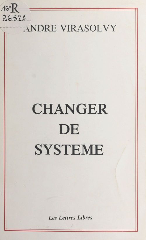ebook cover of Changer de système, by Andre Virasolvy