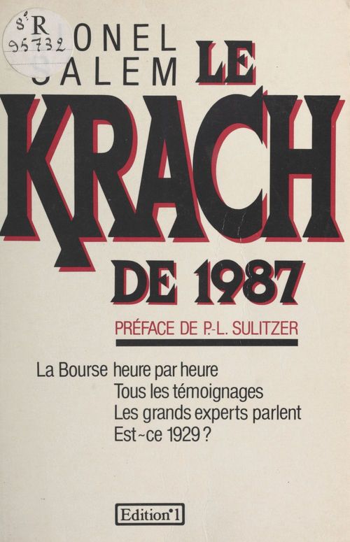 ebook cover of Le krach de 1987, by Lionel Salem