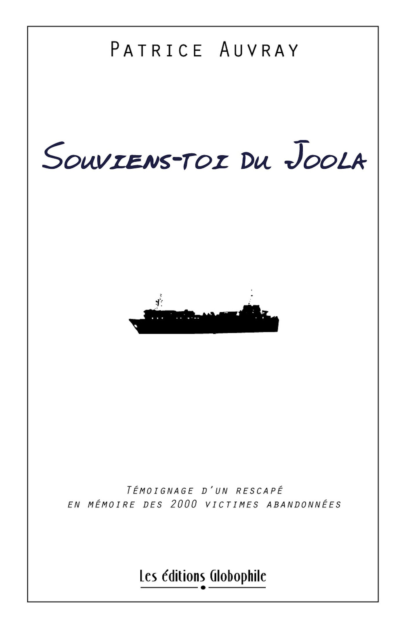 Couverture ebook de Souviens-toi du Joola, de Patrice Auvray
