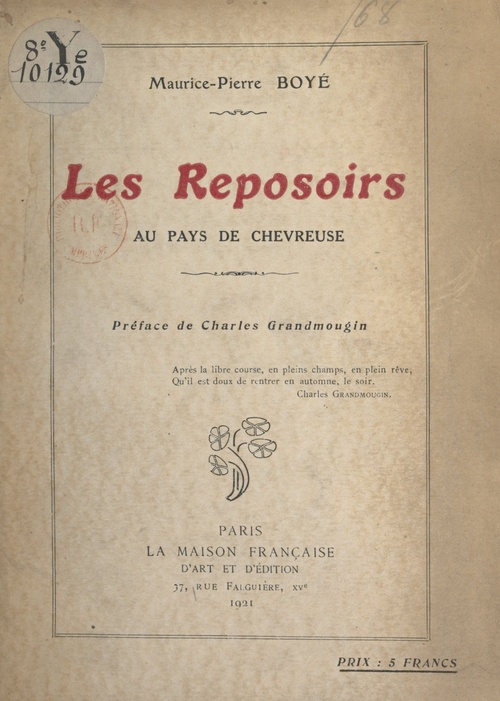 Couverture ebook de Les reposoirs au Pays de Chevreuse, de Maurice-Pierre Boye