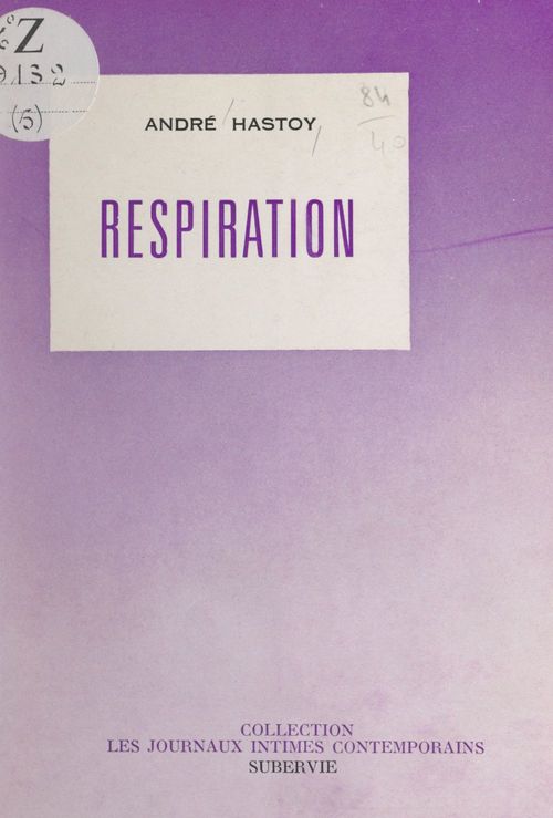 ebook cover of Respiration, by Andre Hastoy