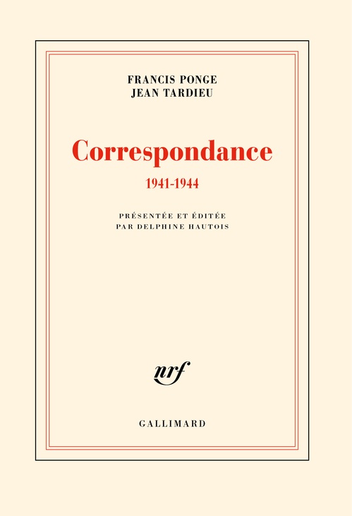 ebook cover of Correspondance (1941-1944), by Francis Ponge, Jean Tardieu
