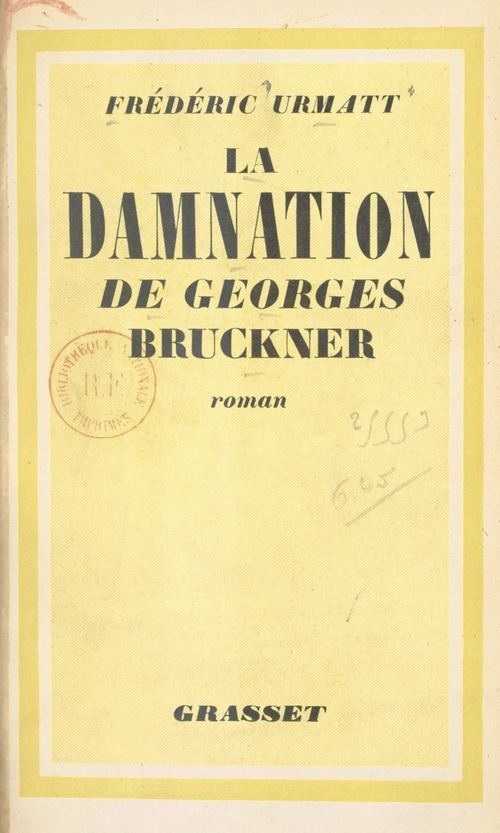 ebook cover of La damnation de Georges Bruckner, by Frederic Urmatt