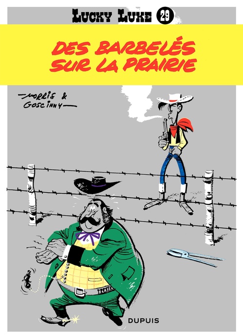 ebook cover of Lucky Luke - Tome 29 - Des barbelés sur la prairie, by René Goscinny, Morris