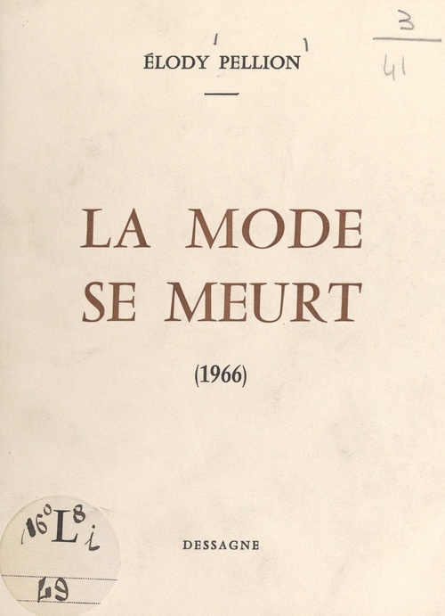 Couverture ebook de La mode se meurt, de Elody Pellion