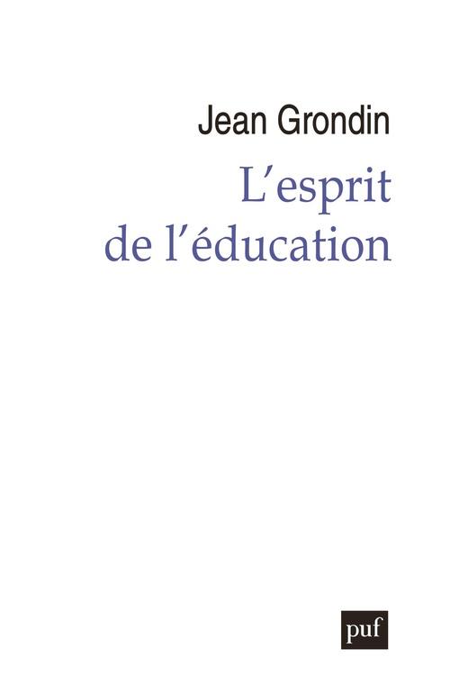ebook cover of L'esprit de l'éducation, by Jean Grondin