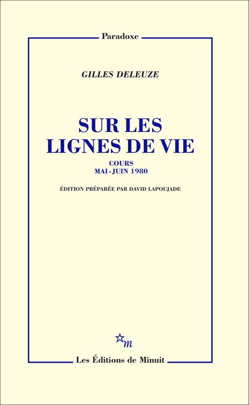 ebook cover of Sur les lignes de vie, by Gilles Deleuze