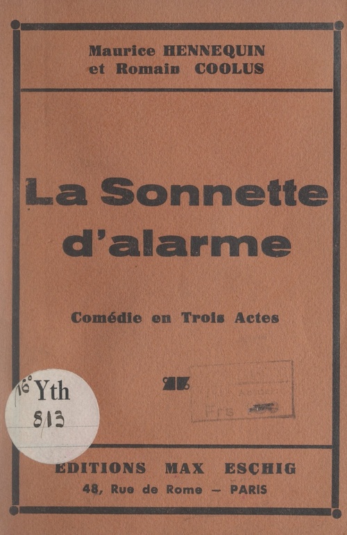 ebook cover of La sonnette d'alarme, by Maurice Hennequin, Romain Coolus