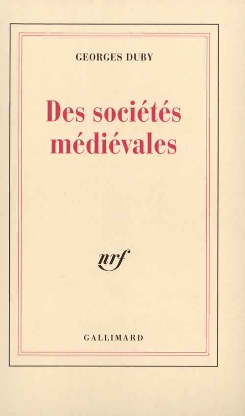 ebook cover of Des sociétés médiévales, by Georges Duby