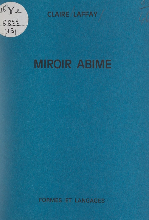 Couverture ebook de Miroir abîme, de Claire Laffay