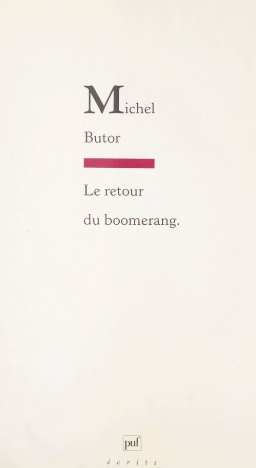 ebook cover of Le retour du boomerang, by Michel Butor