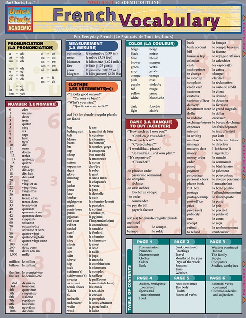 Couverture ebook de French Vocabulary, de