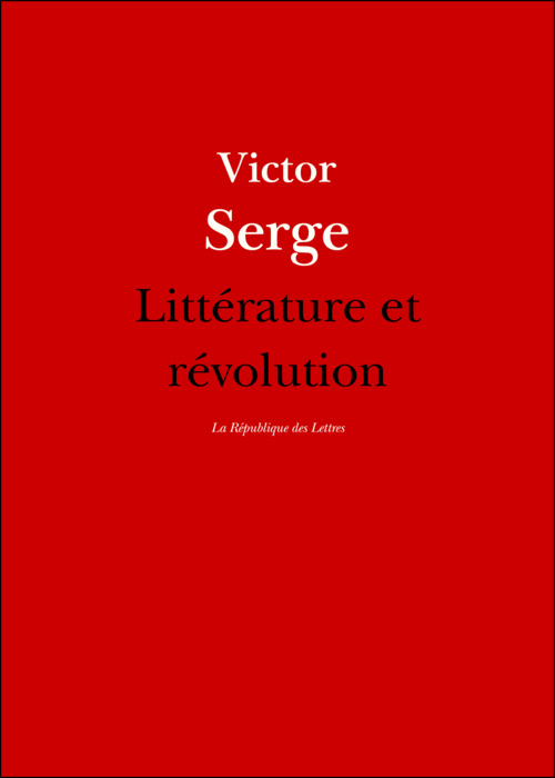 ebook cover of Littérature et révolution, by Victor Serge