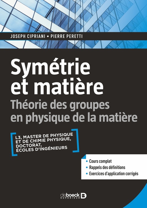 Couverture ebook de Symétrie et matière, de Joseph Cipriani, Pierre Peretti