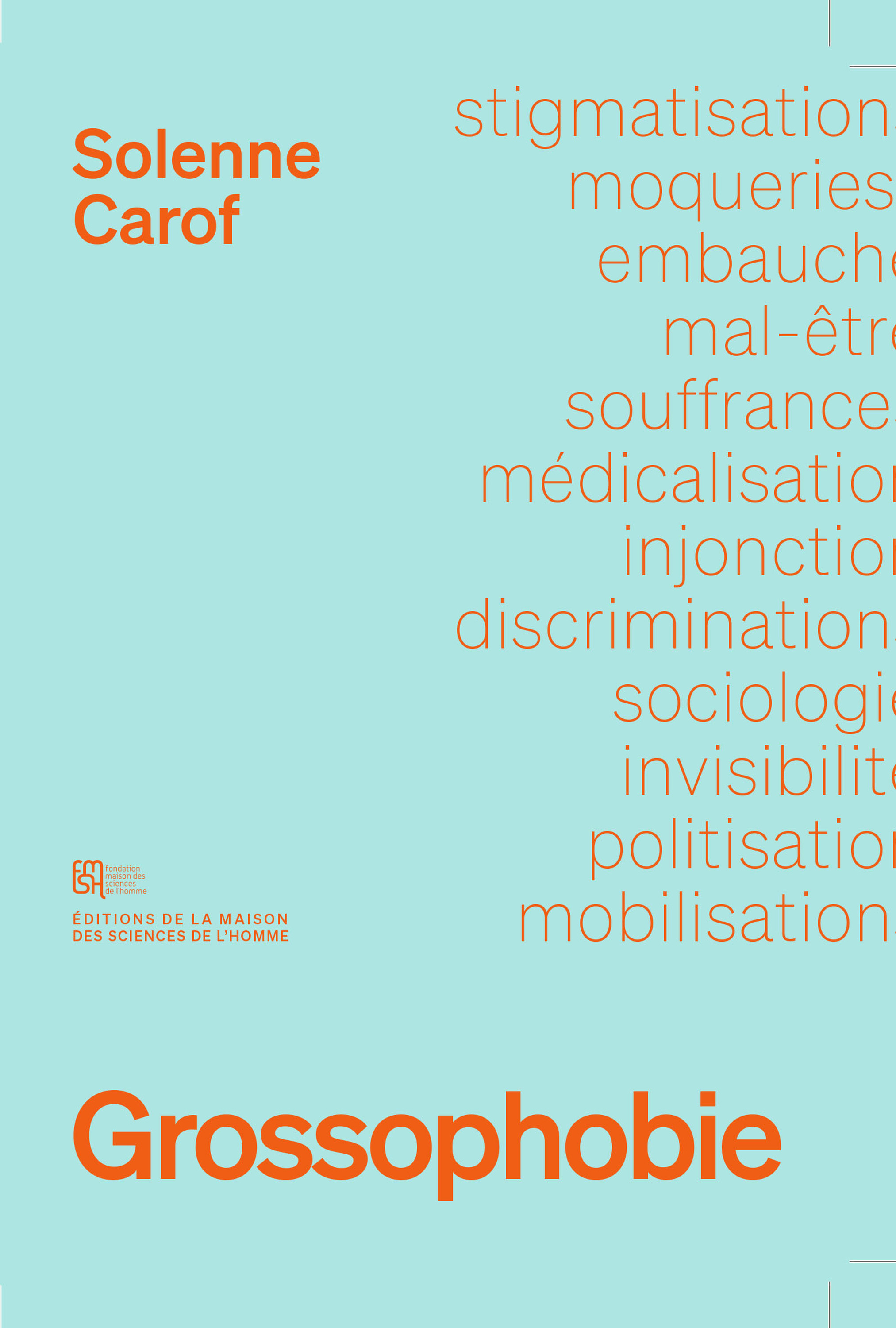 Couverture ebook de Grossophobie, de Solenne Carof