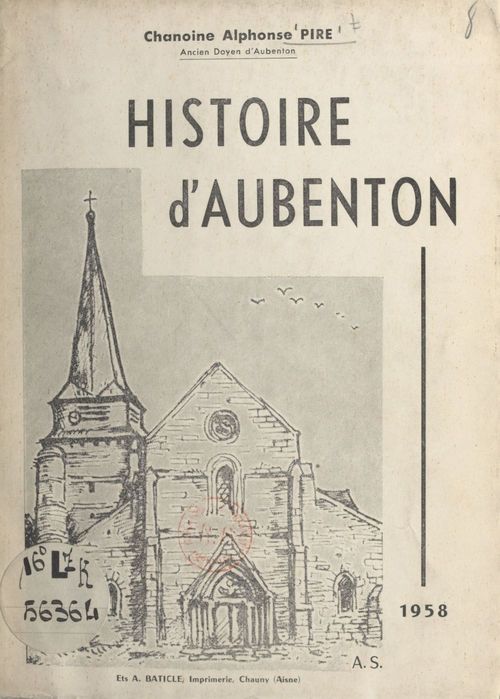 Couverture ebook de Histoire d'Aubenton, de Alphonse Pire