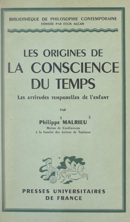 ebook cover of Les origines de la conscience du temps, by Philippe Malrieu