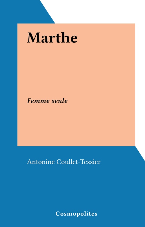 ebook cover of Marthe, by Antonine Coullet-Tessier