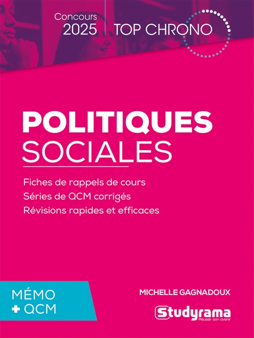 Couverture ebook de Politiques sociales - Concours 2025, de Michelle Gagnadoux