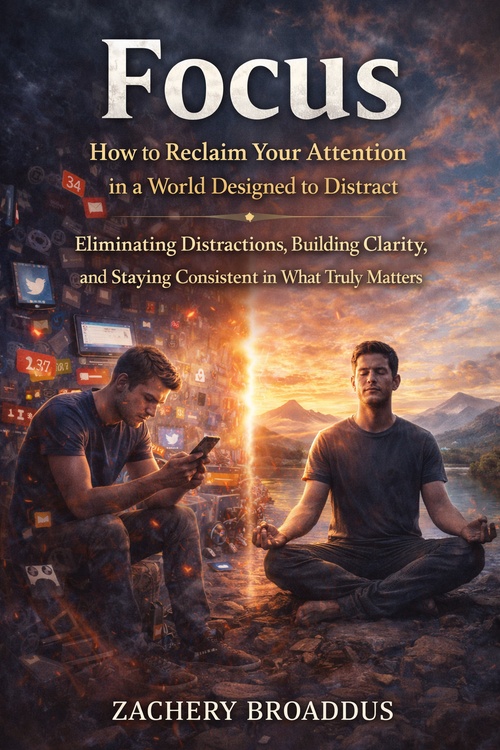 Couverture ebook de Focus: How to Reclaim Your Attention in a World Designed to Distract, de Zachery Broaddus