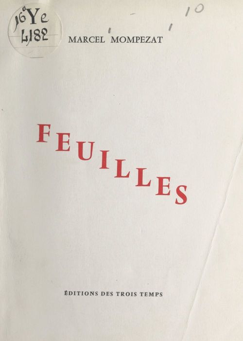ebook cover of Feuilles, by Marcel Mompezat