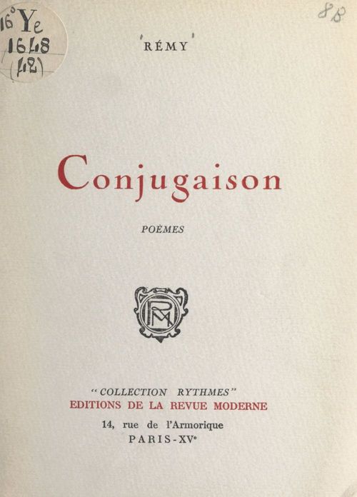 Couverture ebook de Conjugaison, de Remy