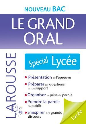Couverture ebook de Le grand oral, de Collectif