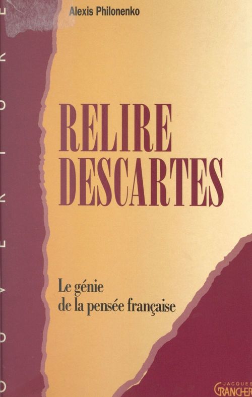 ebook cover of Relire Descartes, by Alexis Philonenko