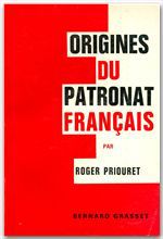 ebook cover of Origines du patronat français, by Roger Priouret