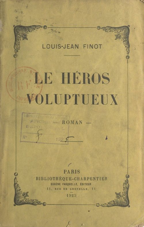 ebook cover of Le héros voluptueux, by Louis-Jean Finot