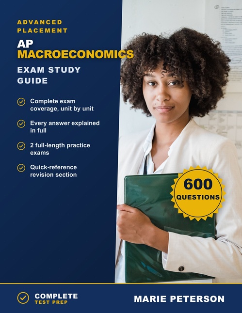 Couverture ebook de AP Macroeconomics Exam Study Guide, de Marie Peterson
