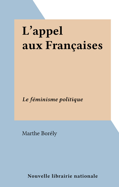 ebook cover of L'appel aux Françaises, by Marthe Borely