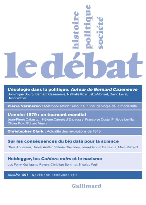 Couverture ebook de Le Débat N° 207 (Novembre - Décembre 2019), de Collectif, Pierre Nora