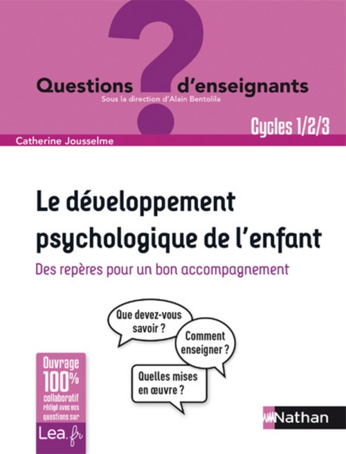Couverture ebook de Le développement psychologique de l'enfant, de Collectif