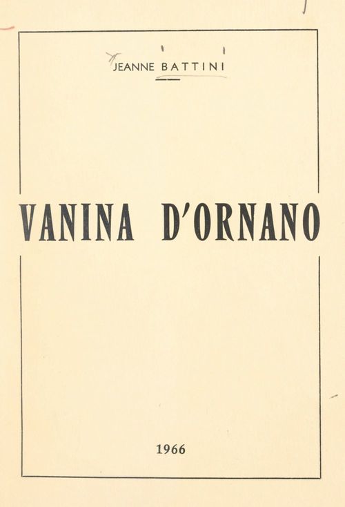 Couverture ebook de Vanina d'Ornano, de Jeanne Battini