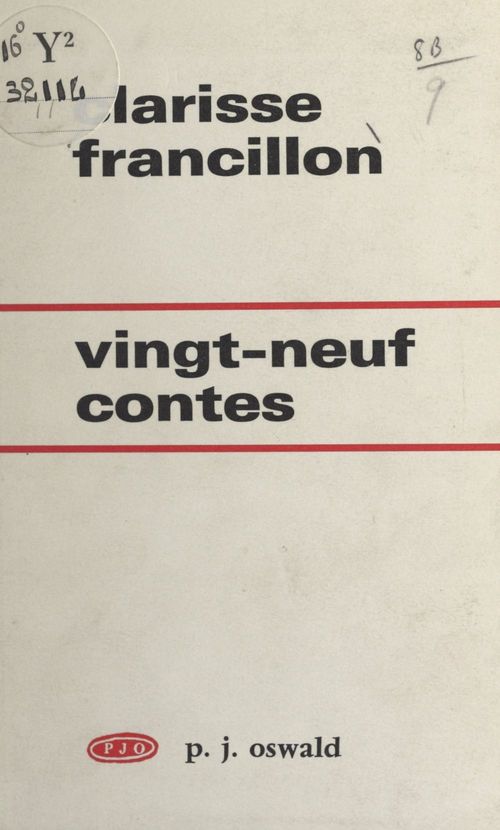 Couverture ebook de Vingt-neuf contes, de Clarisse Francillon