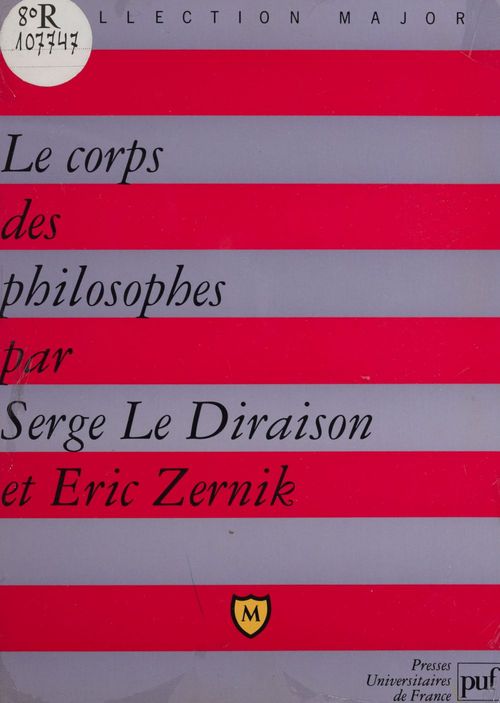 ebook cover of Le Corps des philosophes, by Serge Le Diraison, Erik Zernik