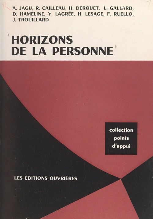 ebook cover of Horizons de la personne, by H. Derouet, R. Cailleau