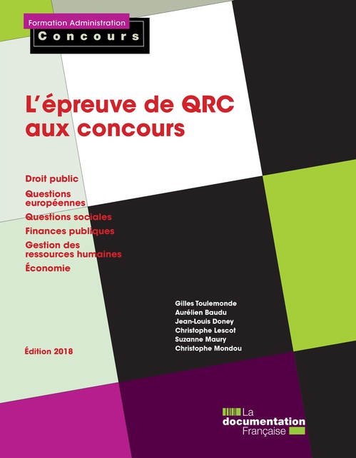 Couverture ebook de L'épreuve de QRC aux concours, de Aurélien Baudu, Gilles Toulemonde