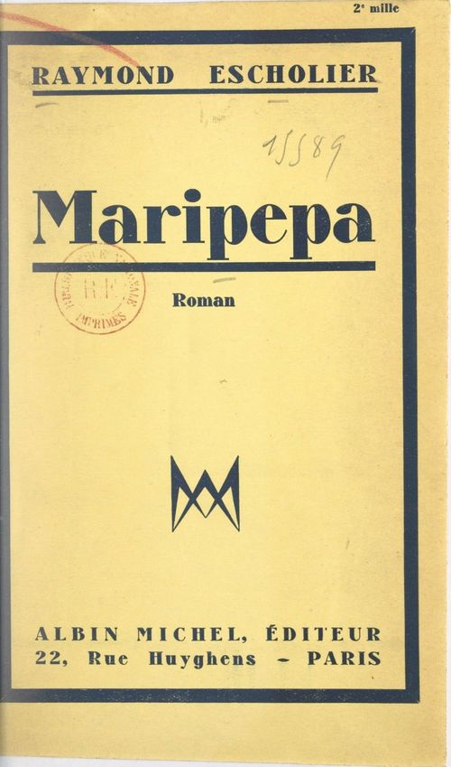 ebook cover of Maripepa, by Raymond Escholier
