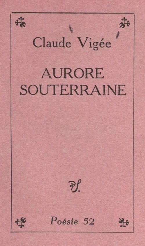 ebook cover of Aurore souterraine, by Claude Vigée