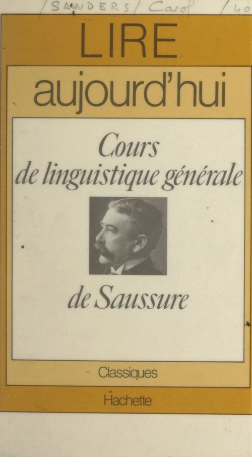 Couverture ebook de Cours de linguistique générale, de Saussure, de Carol Sanders