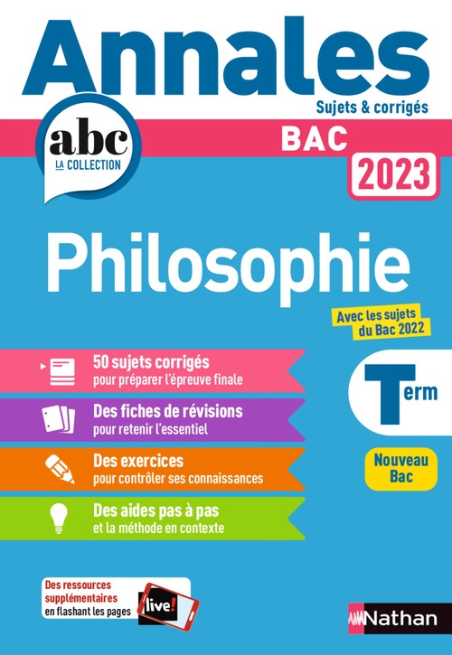Couverture ebook de Annales BAC 2023 - Philosophie Tle, de Gérard Durozoi