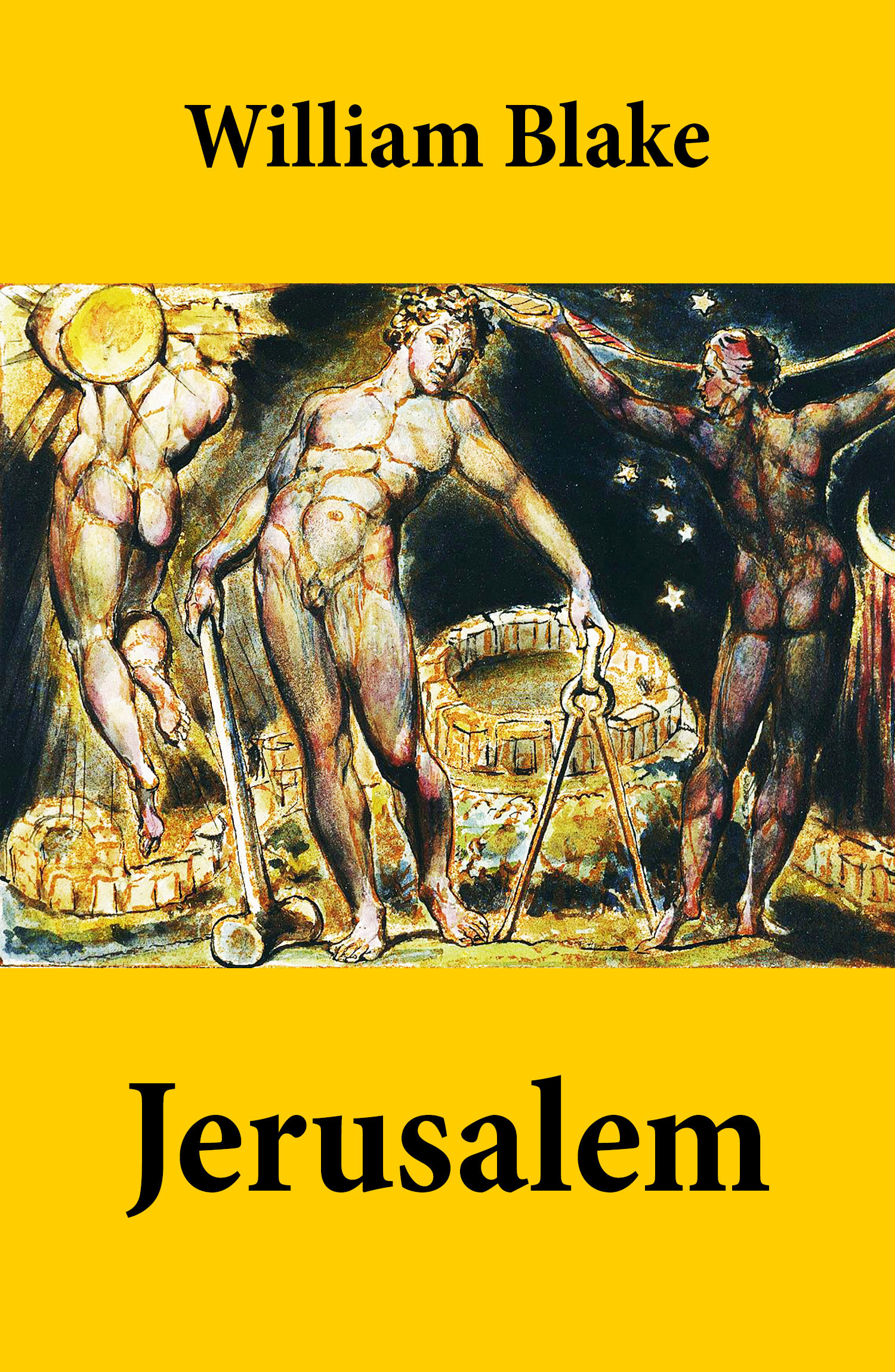 ebook cover of Jerusalem (Illuminated Manuscript with the Original Illustrations of William Blake), by William Blake